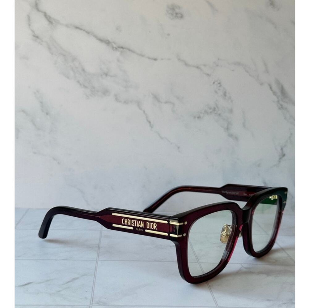NEW Dior SignatureO S5F Eyeglasses Frames in Burgundy Red